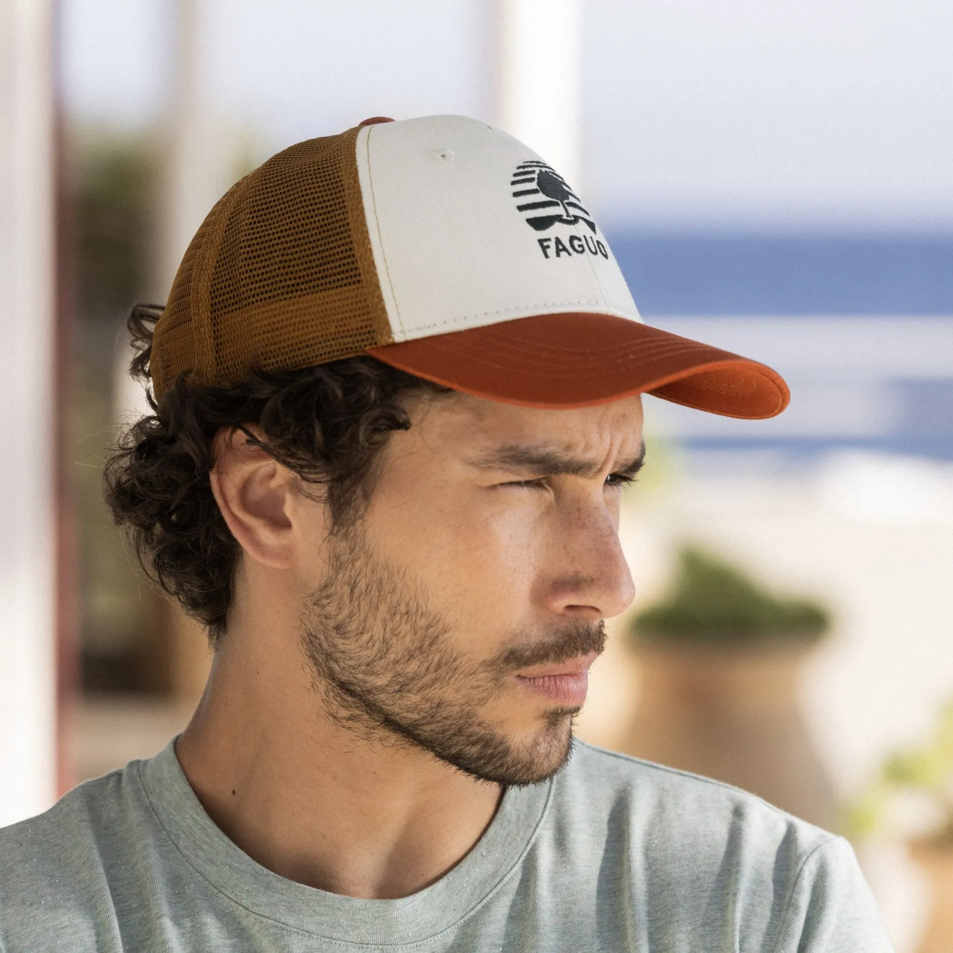 Best FAGUO Casquette terracotta & camel