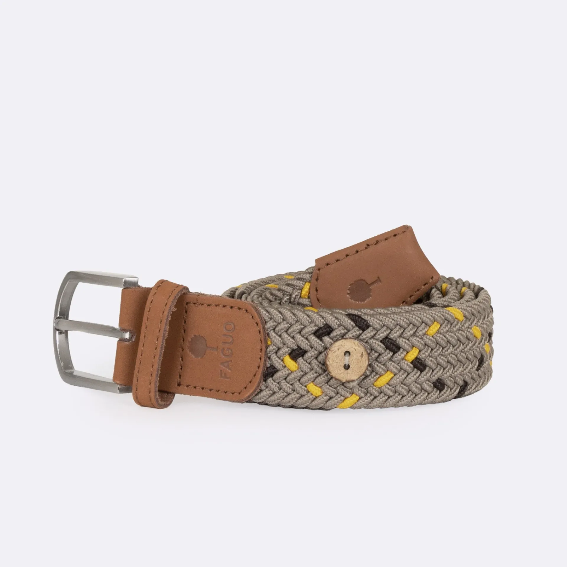 Cheap FAGUO Ceinture beige & marron tricolore