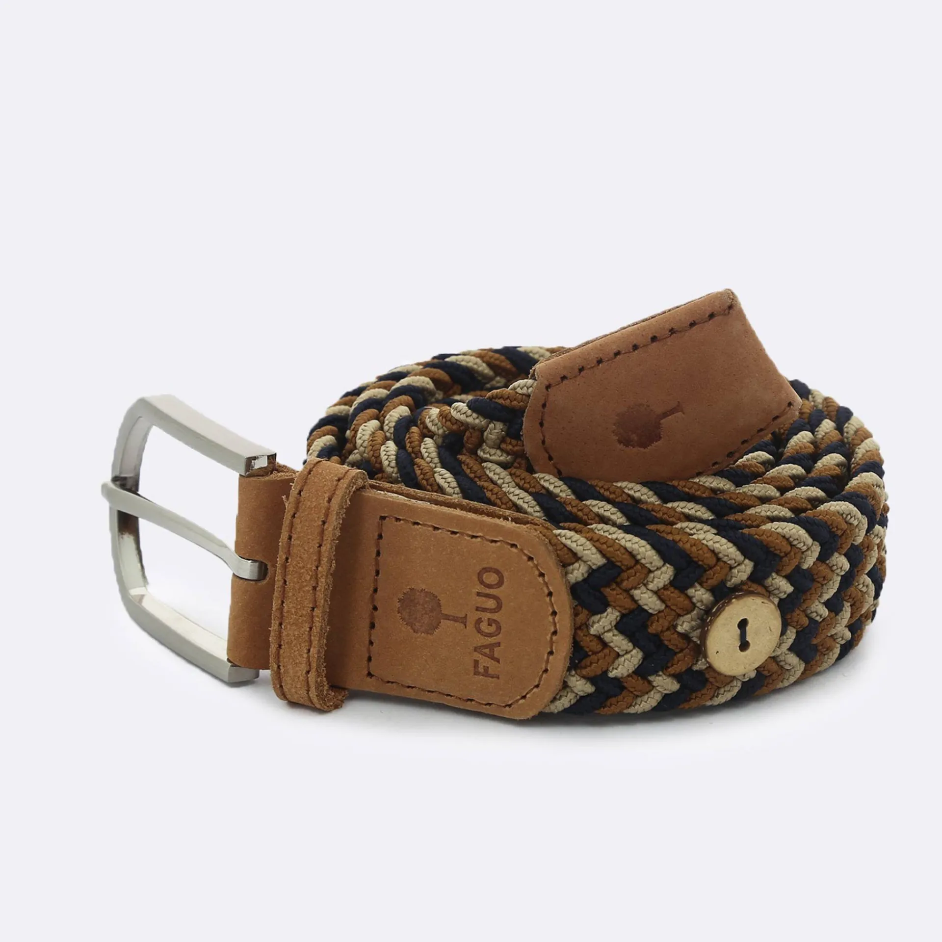 Best Sale FAGUO Ceinture bleu marine & beige