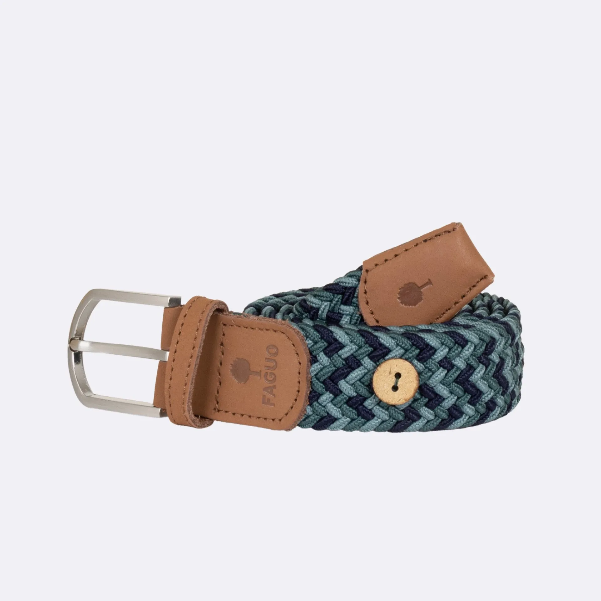 Cheap FAGUO Ceinture vert foncé & grise tricolore