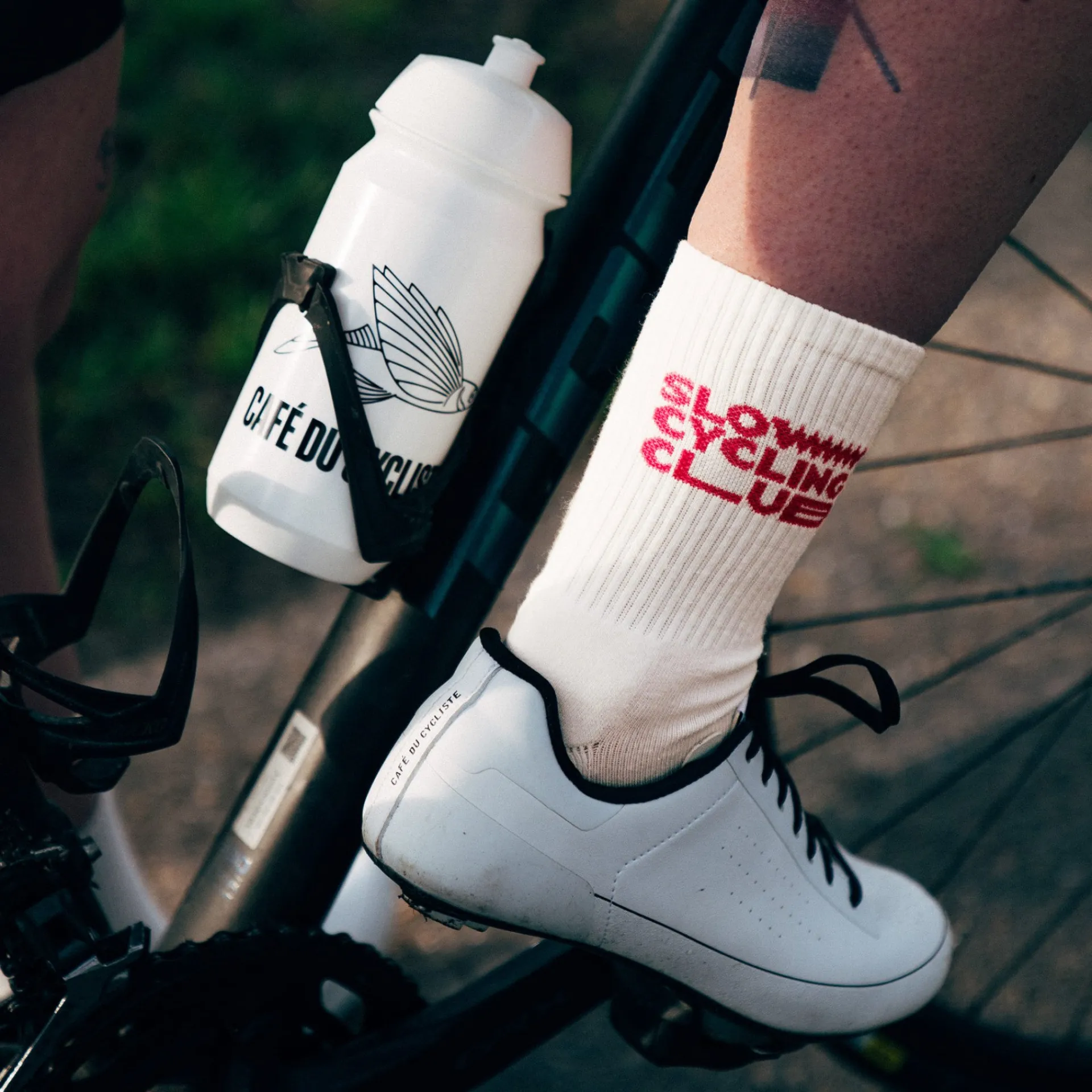 Hot FAGUO Chaussettes de sport grises & roses Café du Cycliste