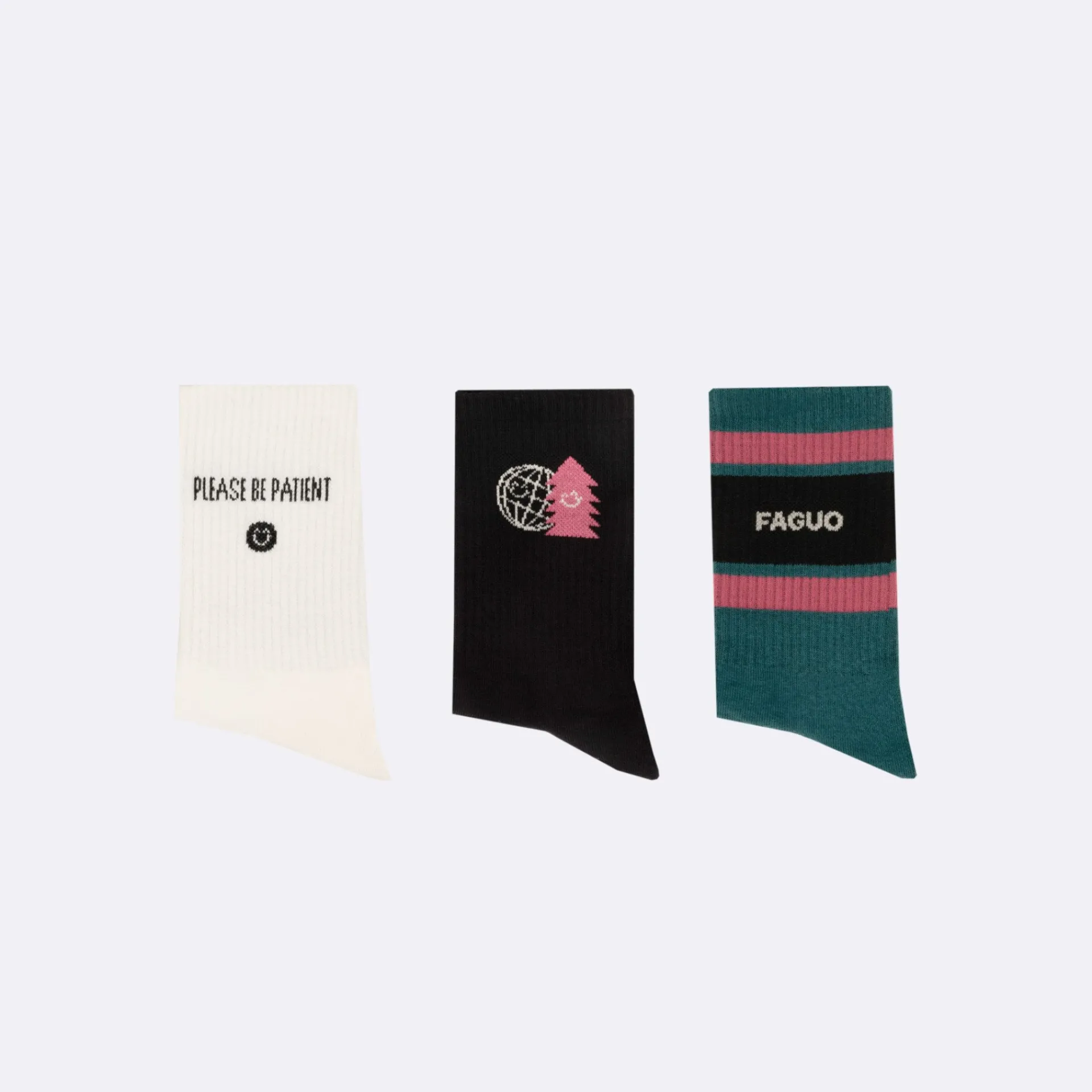 Hot FAGUO Chaussettes de sport grises & roses Café du Cycliste