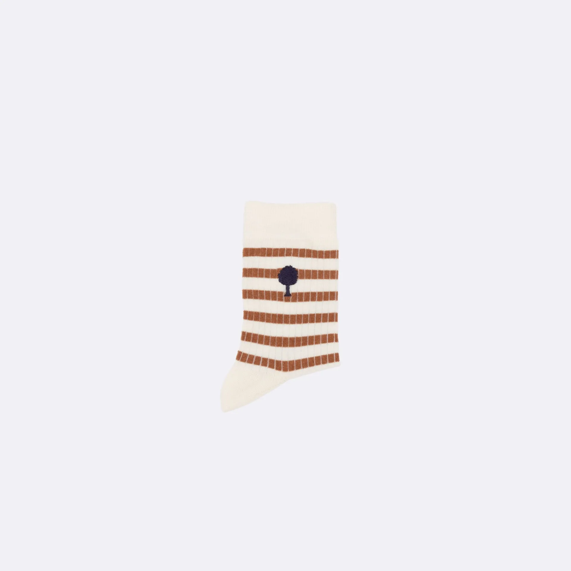 Online FAGUO Chaussettes rayées écrues & camel