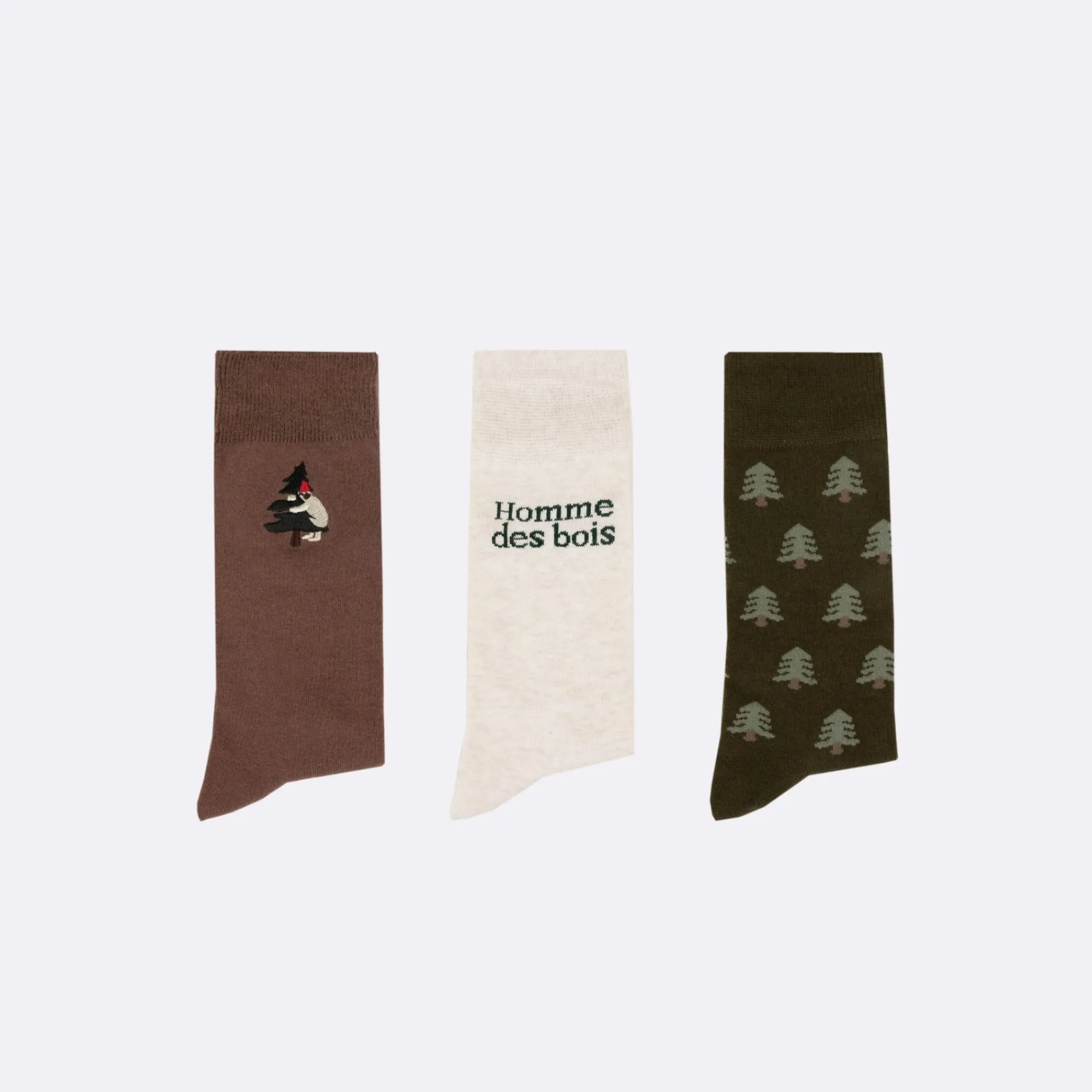 Store FAGUO Chaussettes vert foncé & multicolores vegan