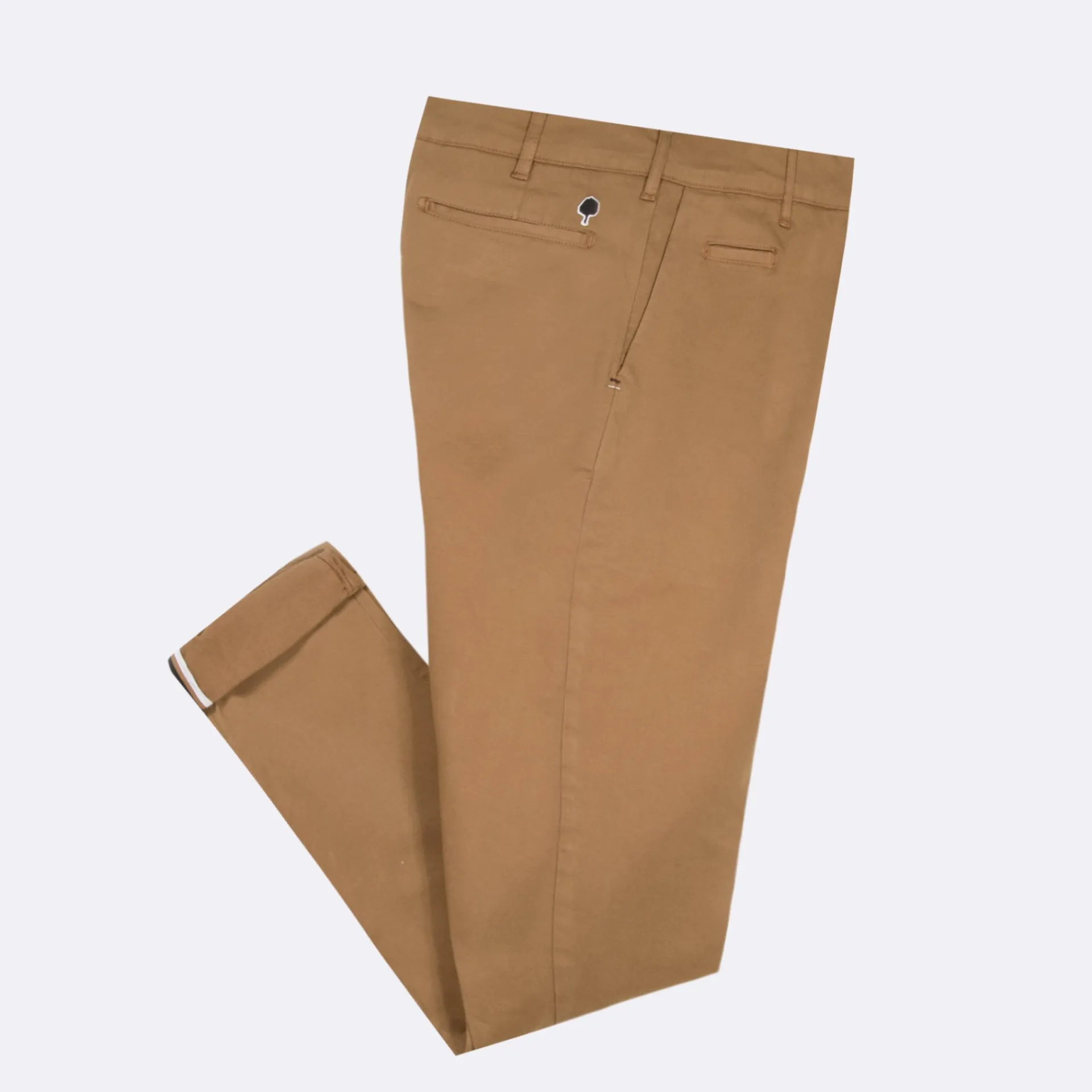 Discount FAGUO Chino tabac coupe ajustée