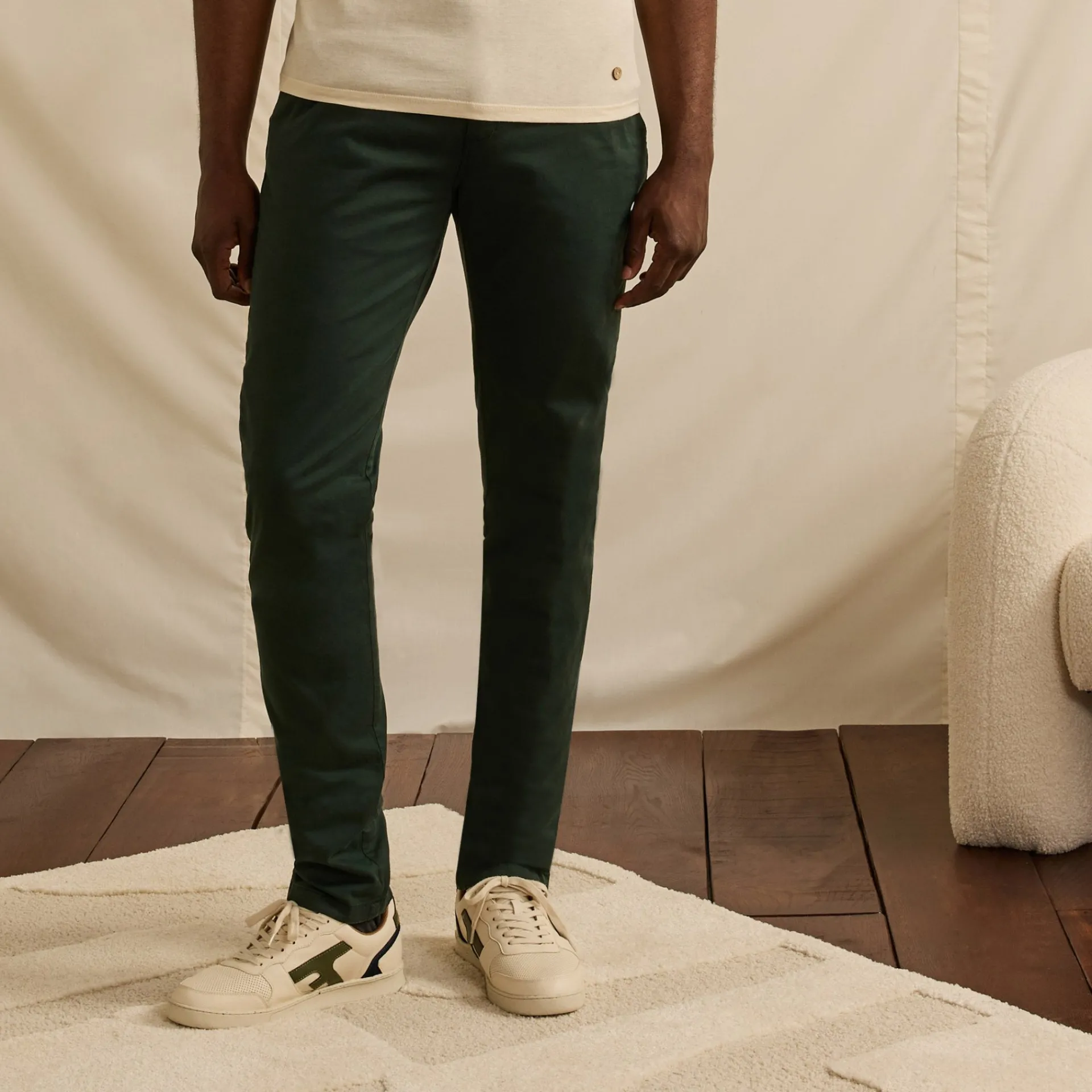 Flash Sale FAGUO Chino vert foncé coupe ajustée