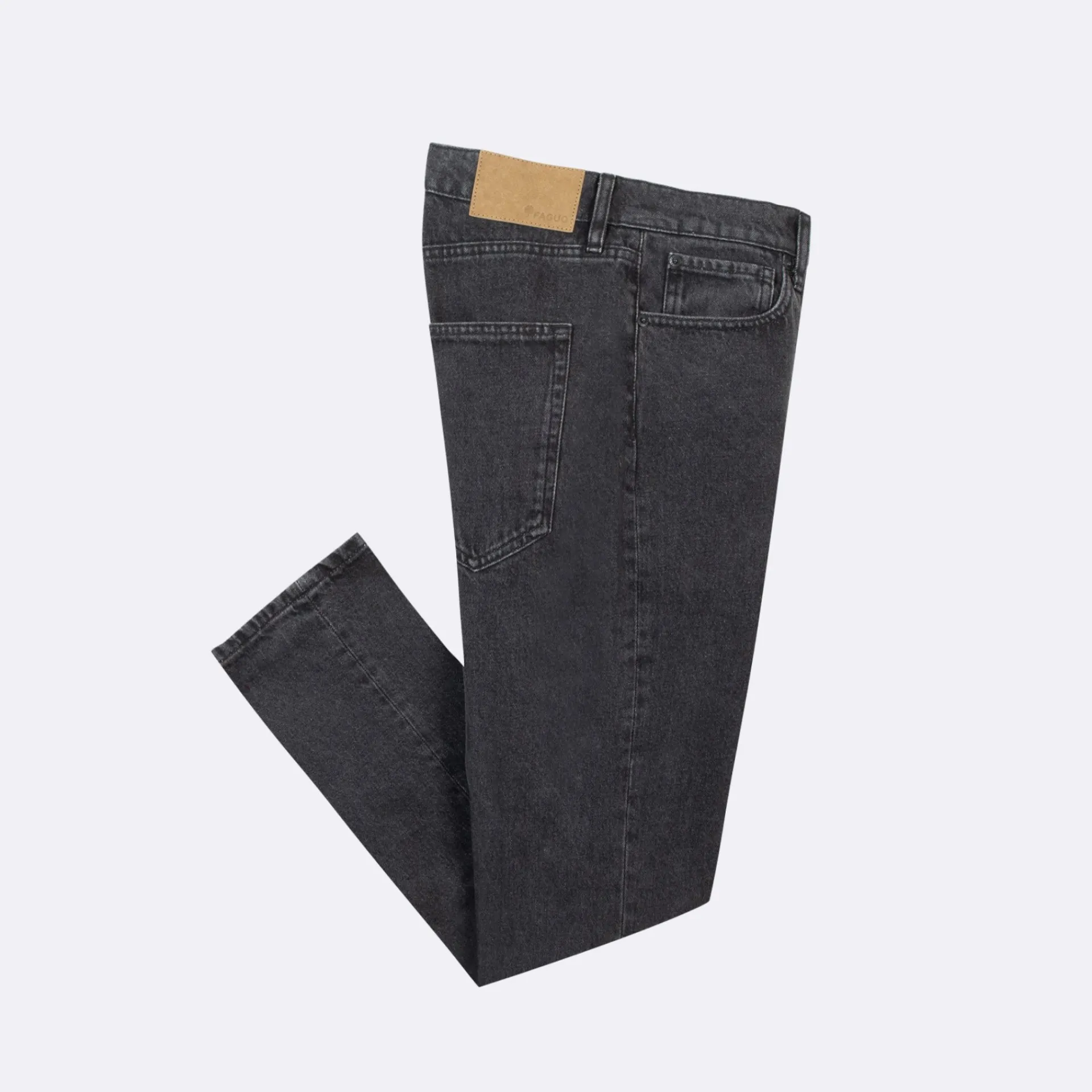 Cheap FAGUO Jean black washed coupe fuselée