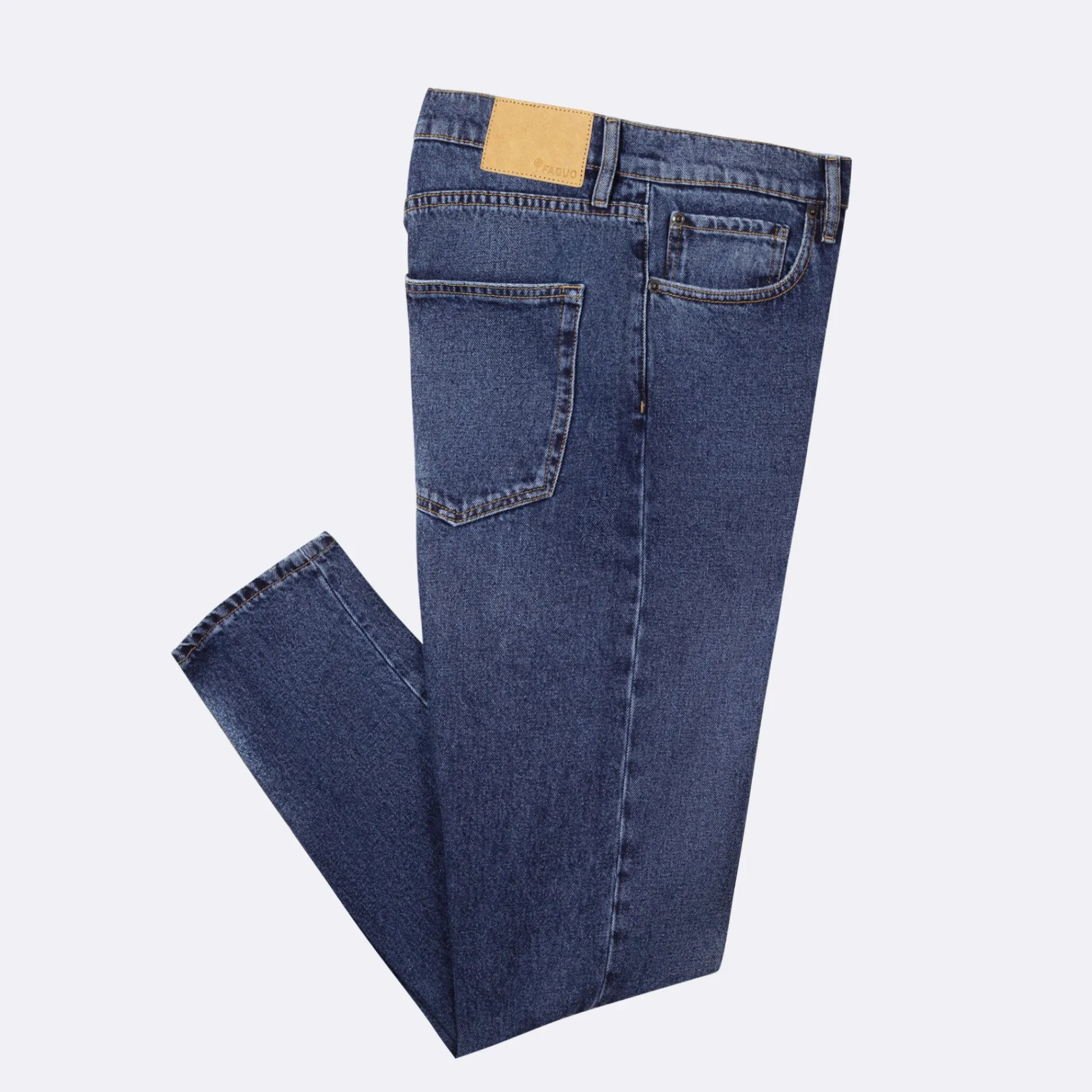 Fashion FAGUO Jean medium denim coupe fuselée