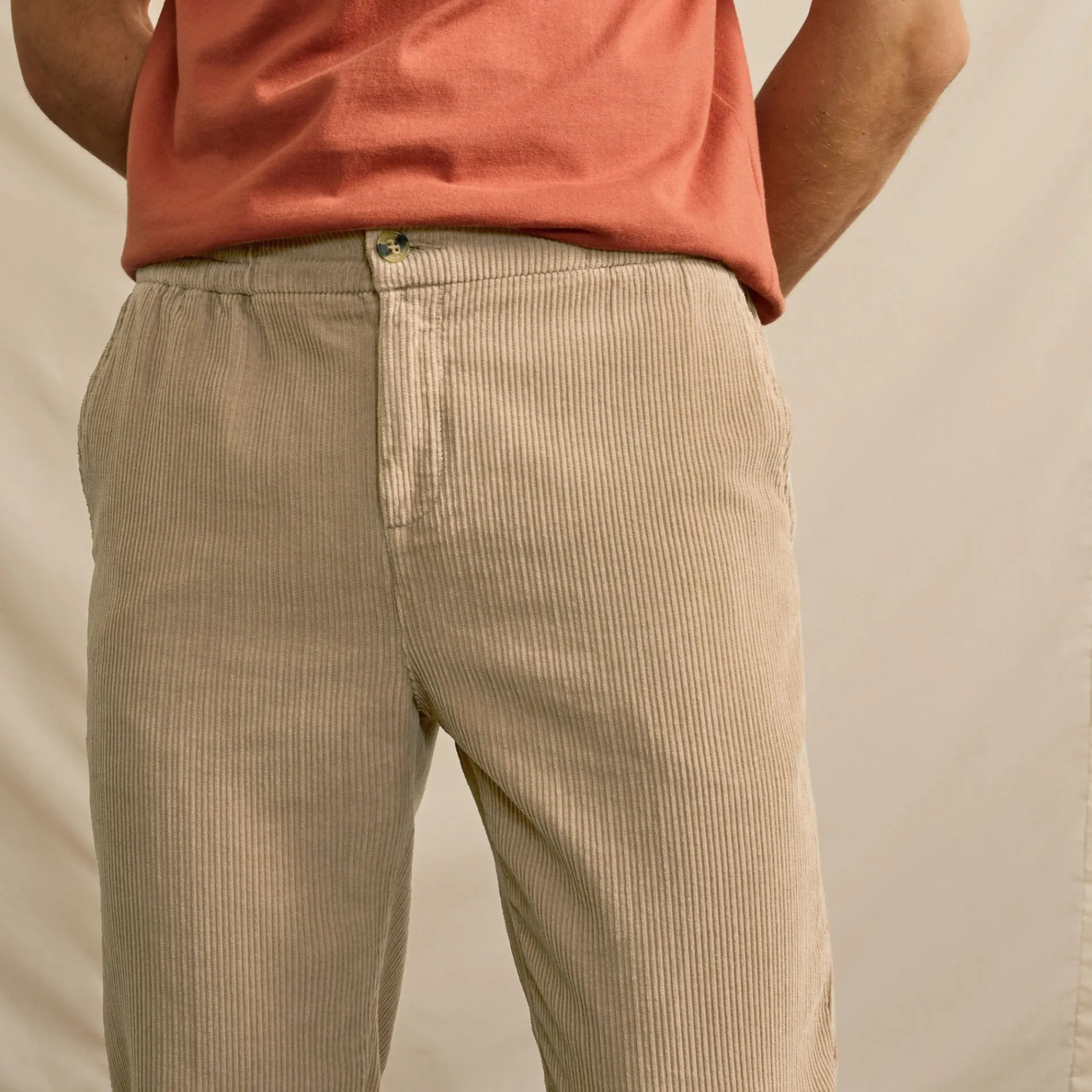 Cheap FAGUO Pantalon beige clair coupe fuselée