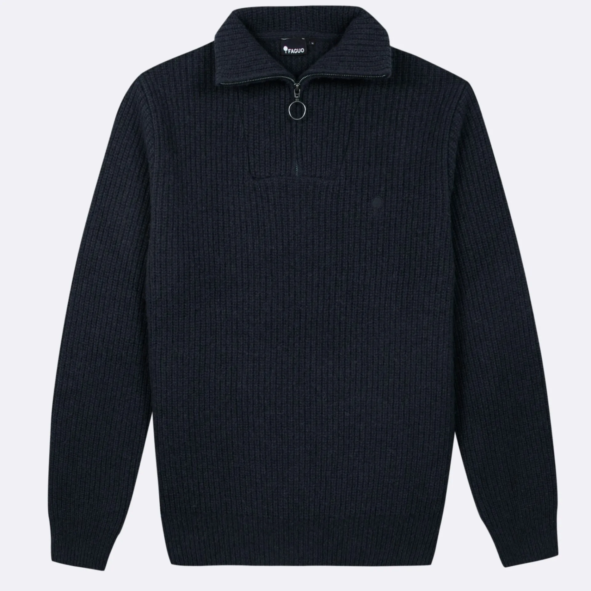 Discount FAGUO Pull col camionneur bleu marine