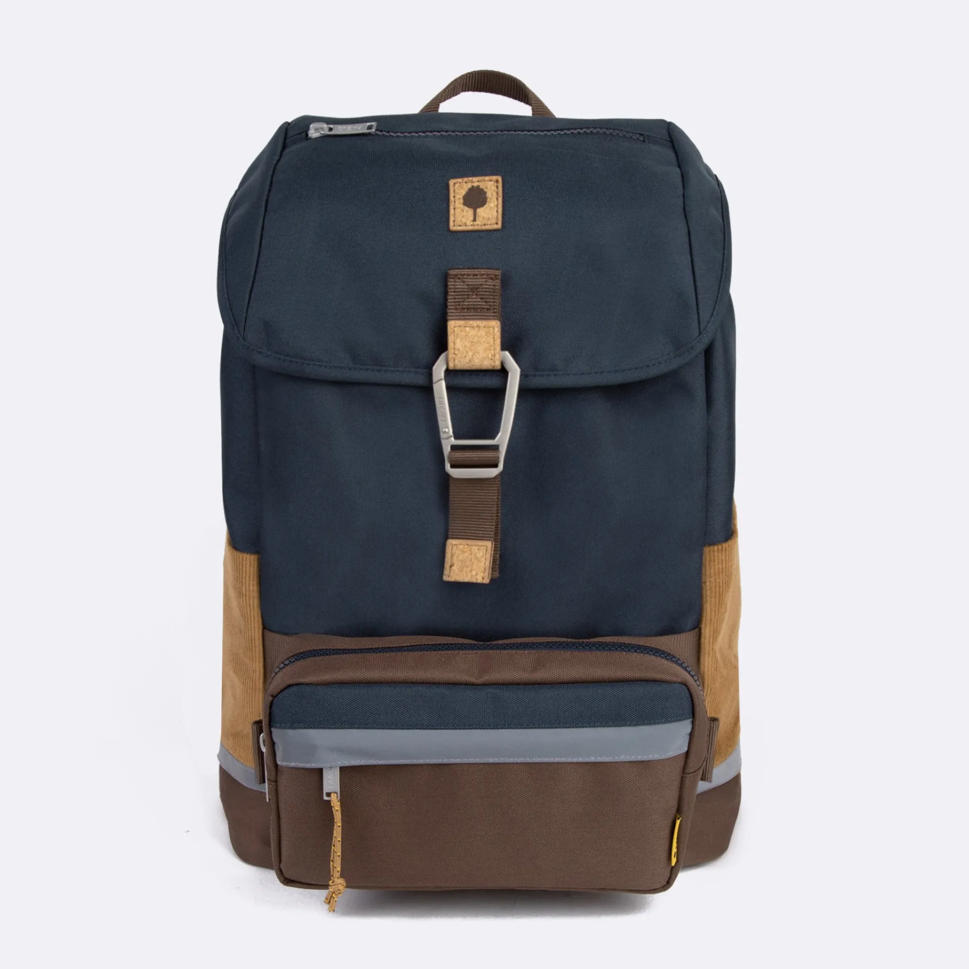 Store FAGUO Sac à dos bleu marine & camel vegan