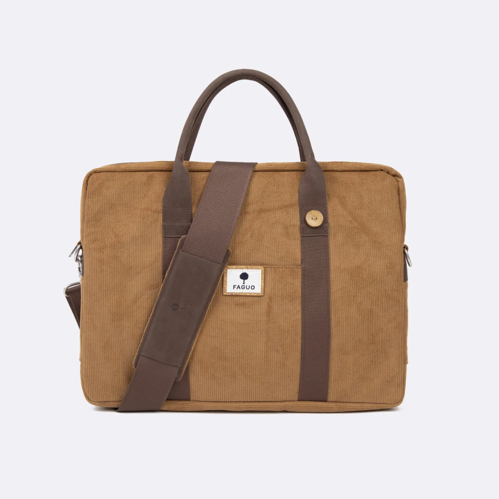 Best Sale FAGUO Sac d'ordinateur camel vegan