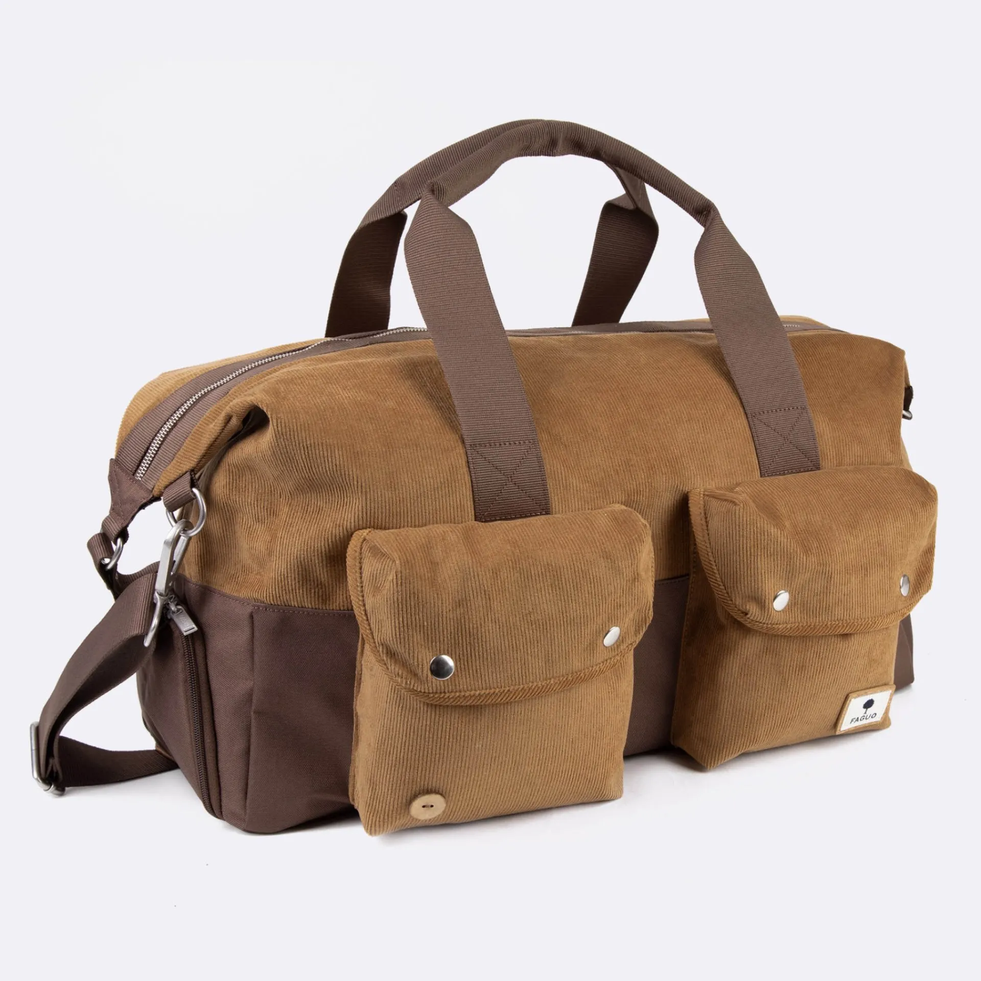 Best Sale FAGUO Sac weekend camel vegan