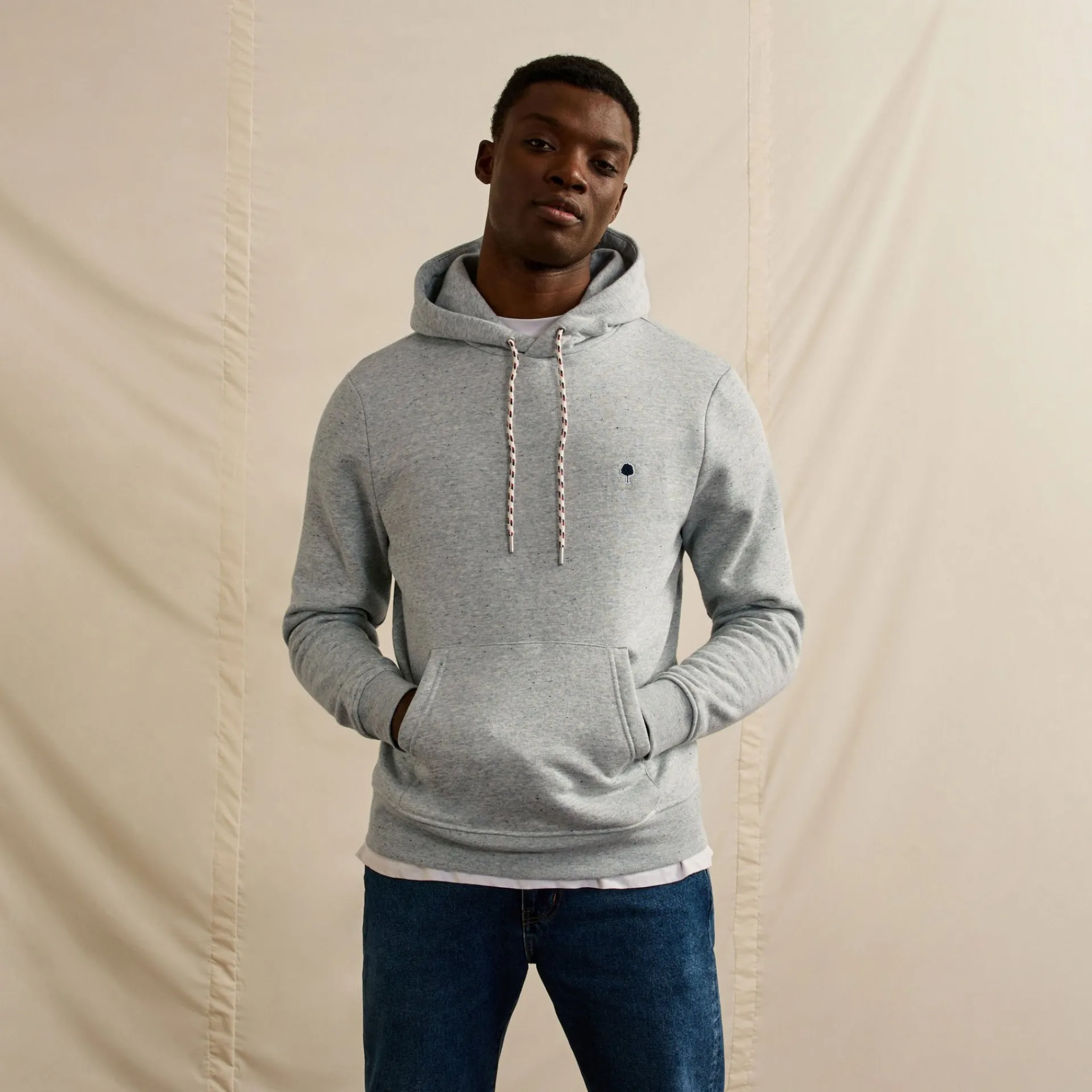 Store FAGUO Sweat à capuche gris chiné