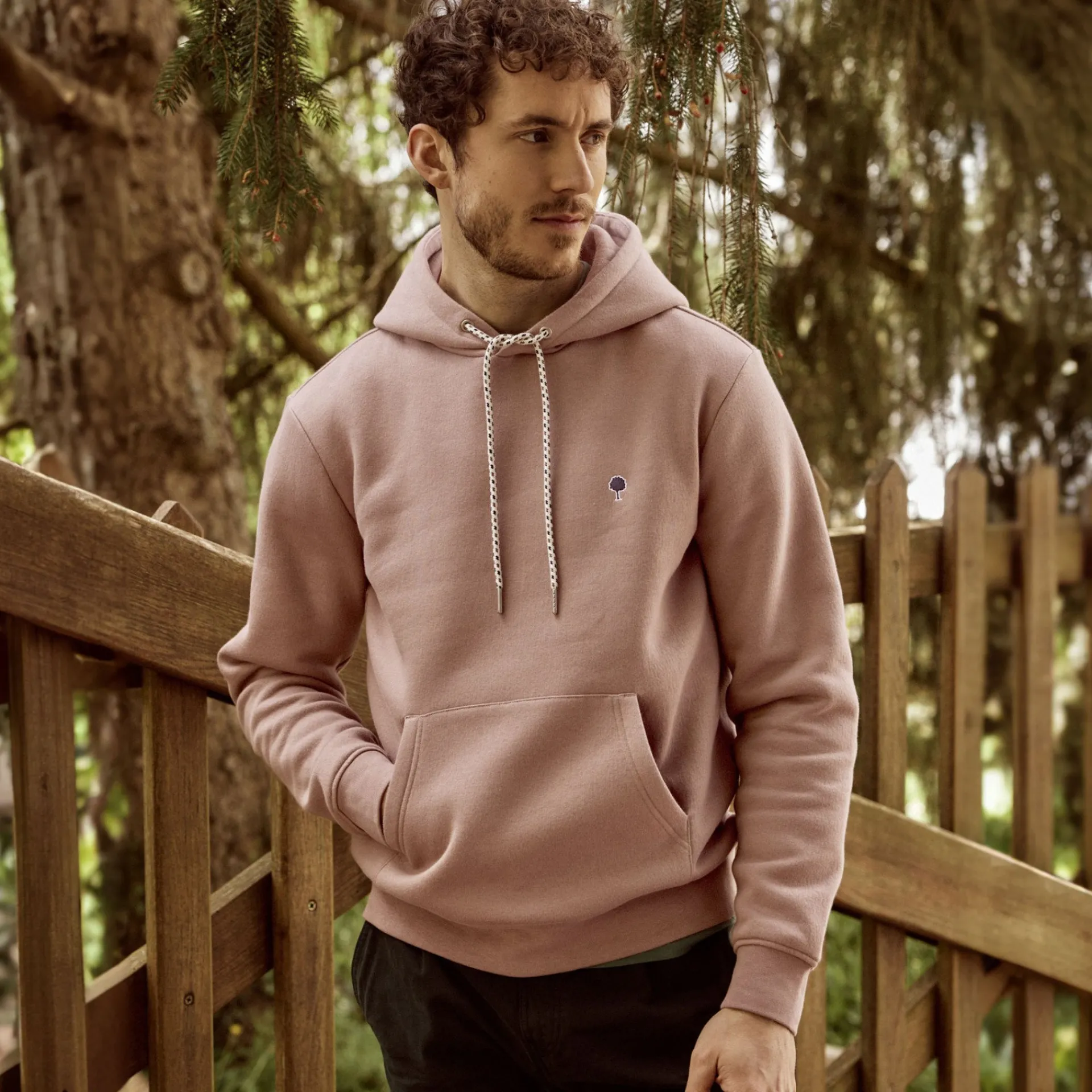 Discount FAGUO Sweat à capuche rose grisé