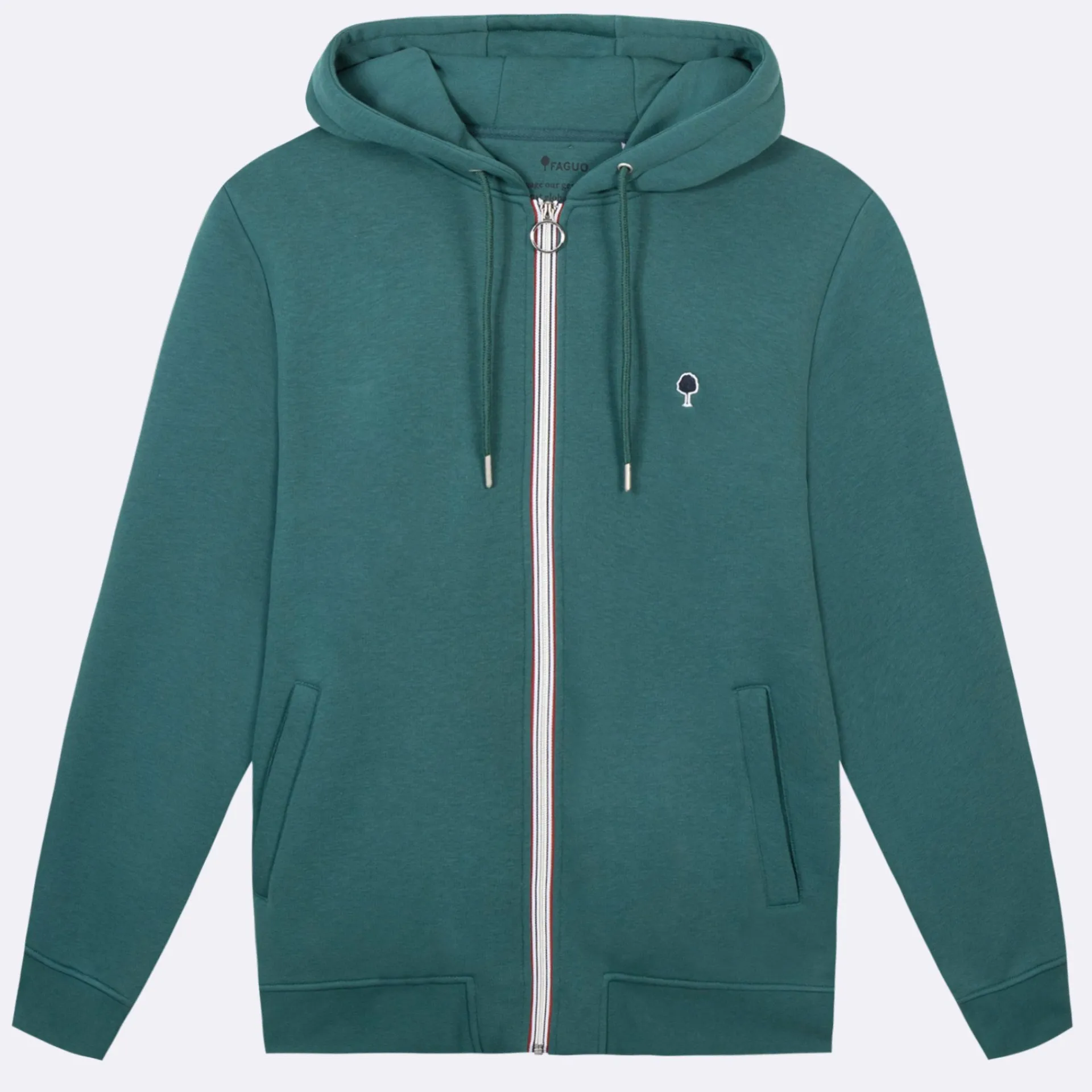 Sale FAGUO Sweat à capuche vert foncé