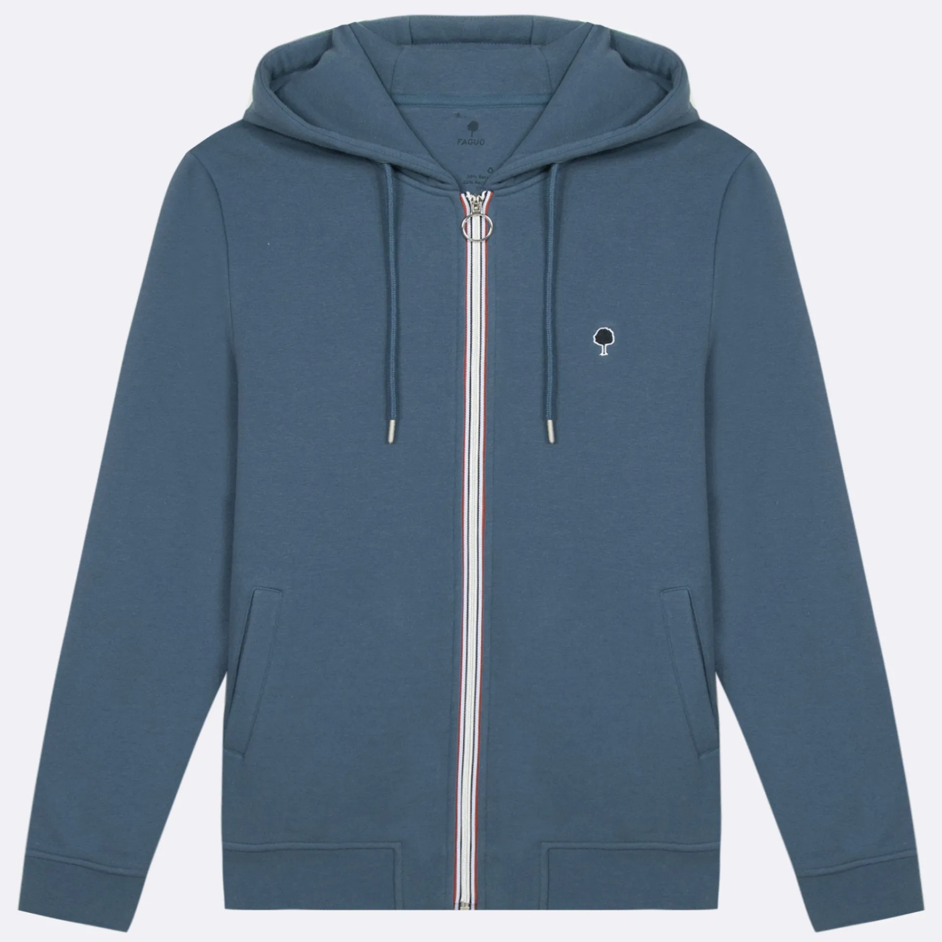 Outlet FAGUO Sweat à capuche zippé bleu