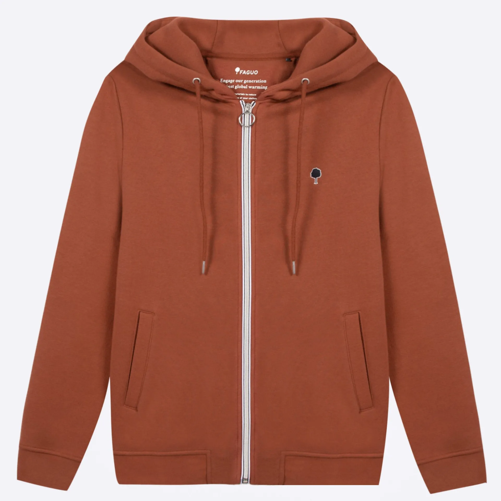 Store FAGUO Sweat à capuche zippé rouge