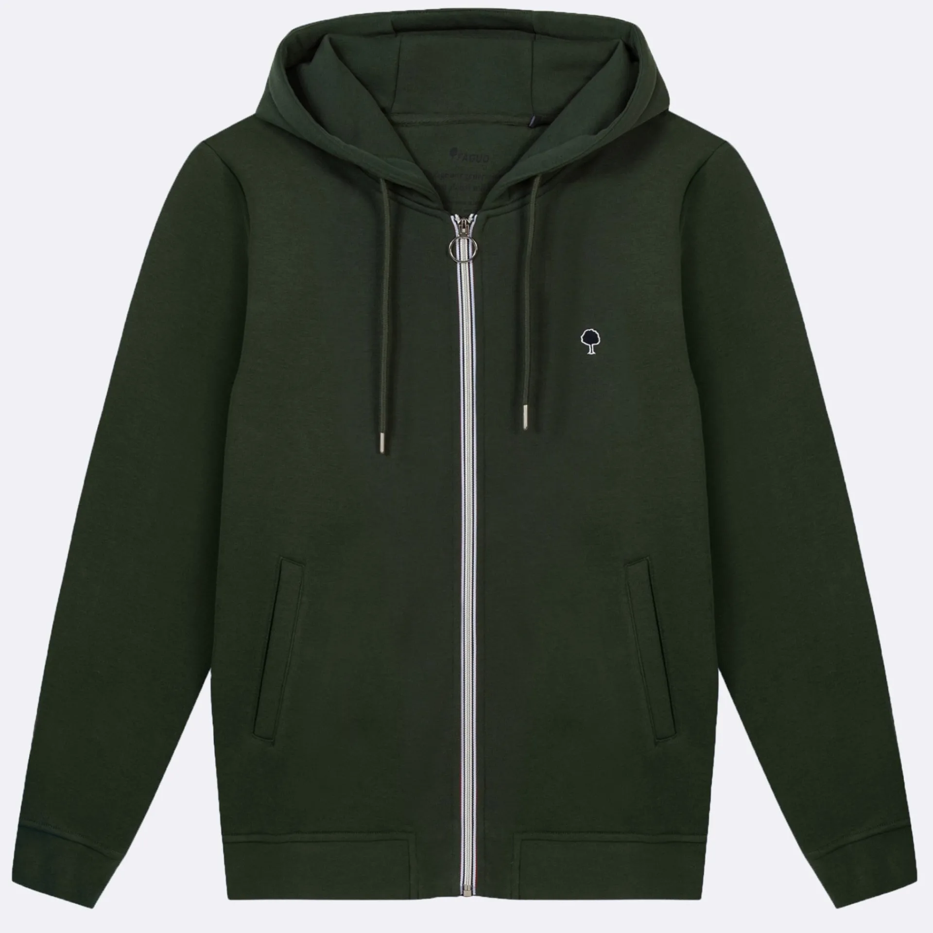 Cheap FAGUO Sweat à capuche zippé vert foncé