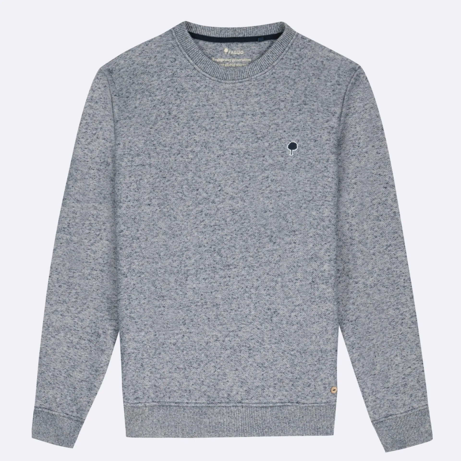 Hot FAGUO Sweat col rond gris chiné