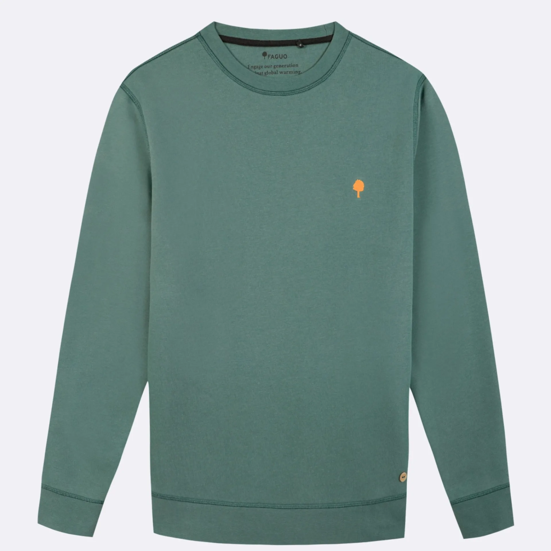 Store FAGUO Sweat vert clair broderie arbre