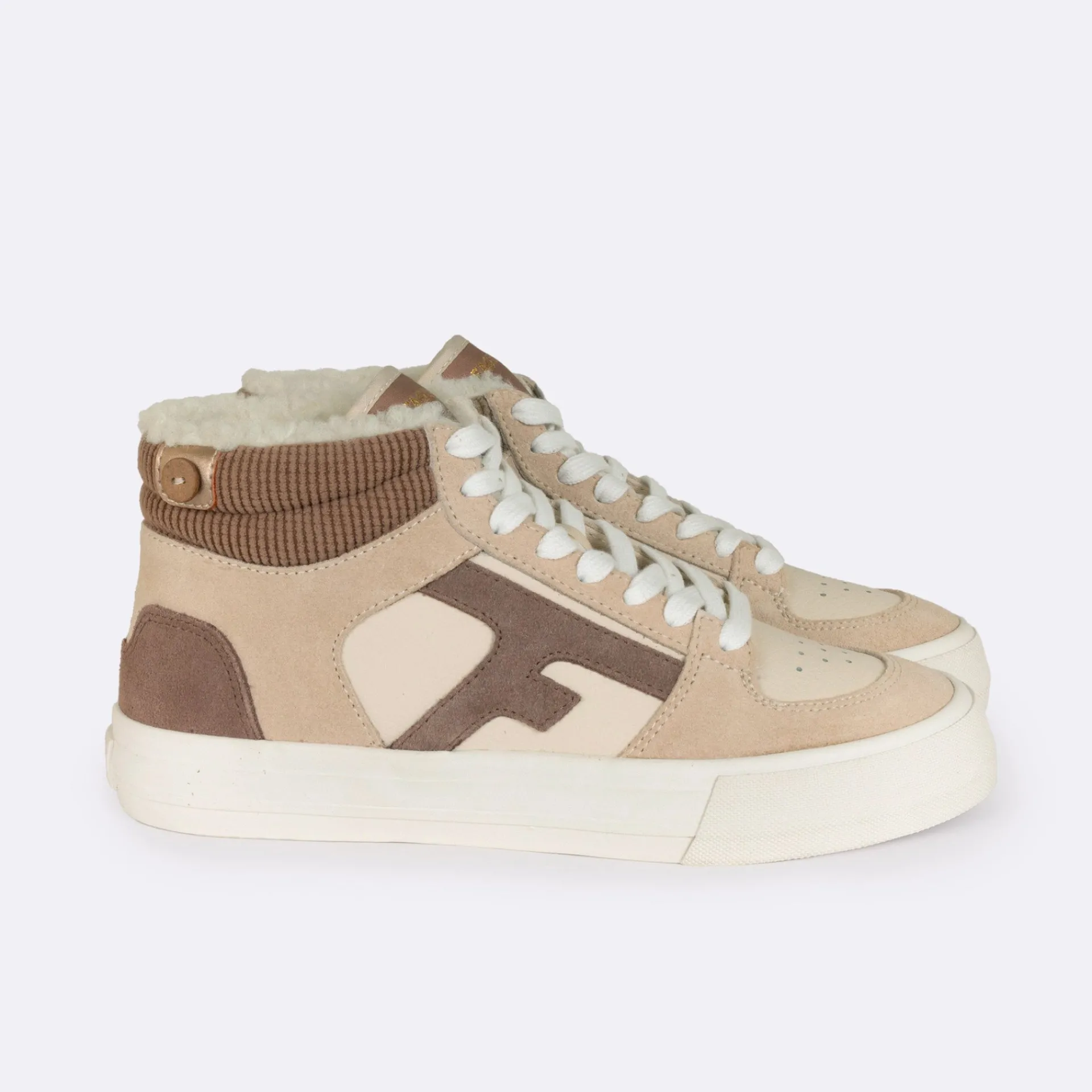 Discount FAGUO Tennis écrues & beige foncé