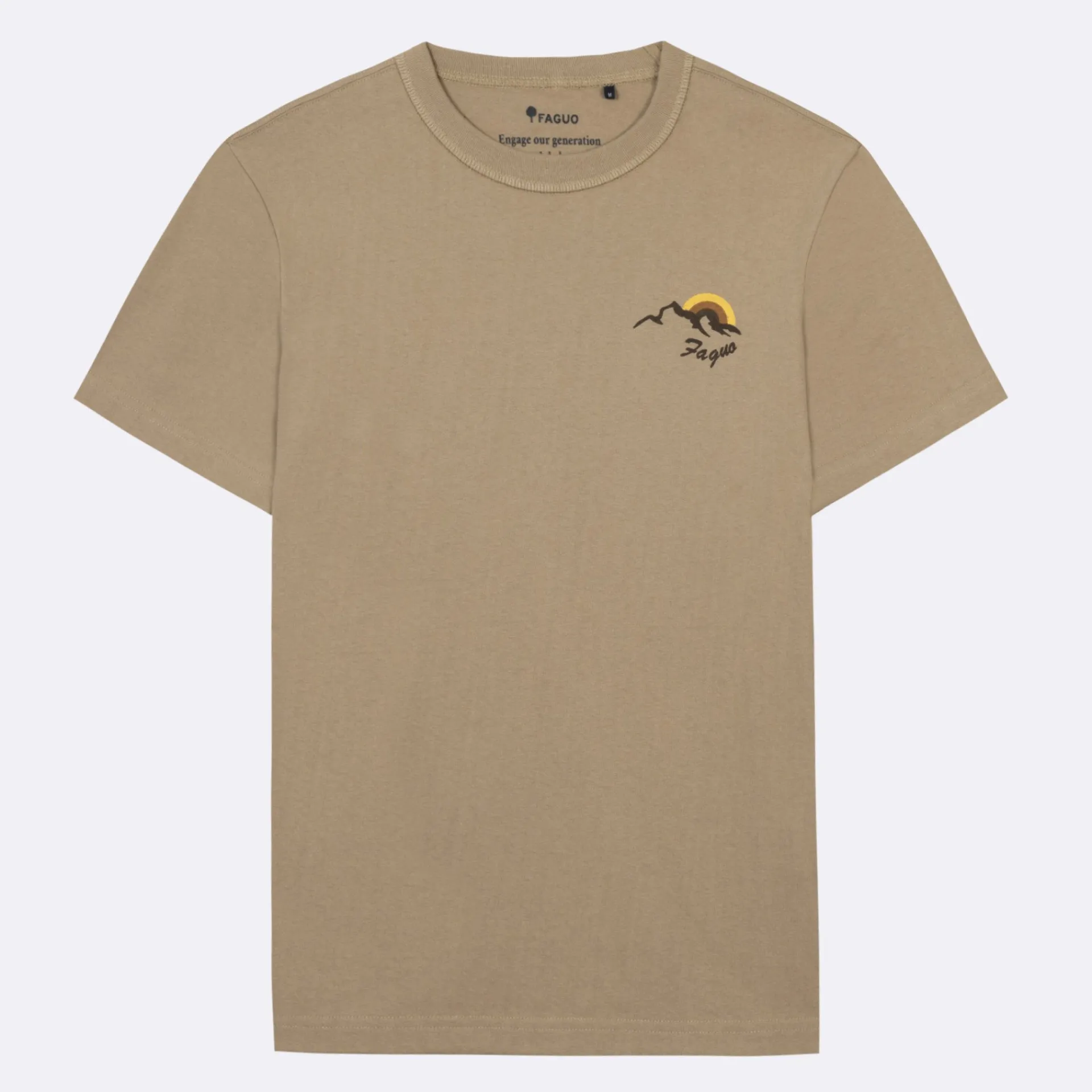 Shop FAGUO T-shirt beige clair wild adventure