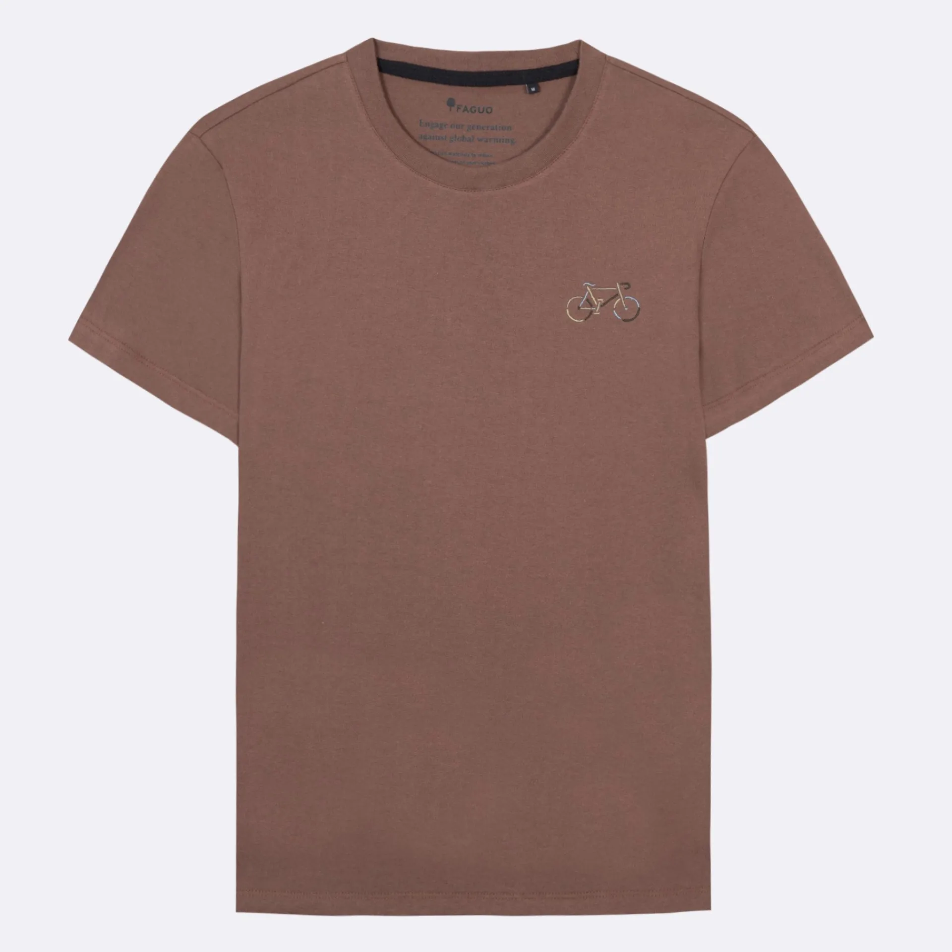 Flash Sale FAGUO T-shirt bordeaux broderie vélo