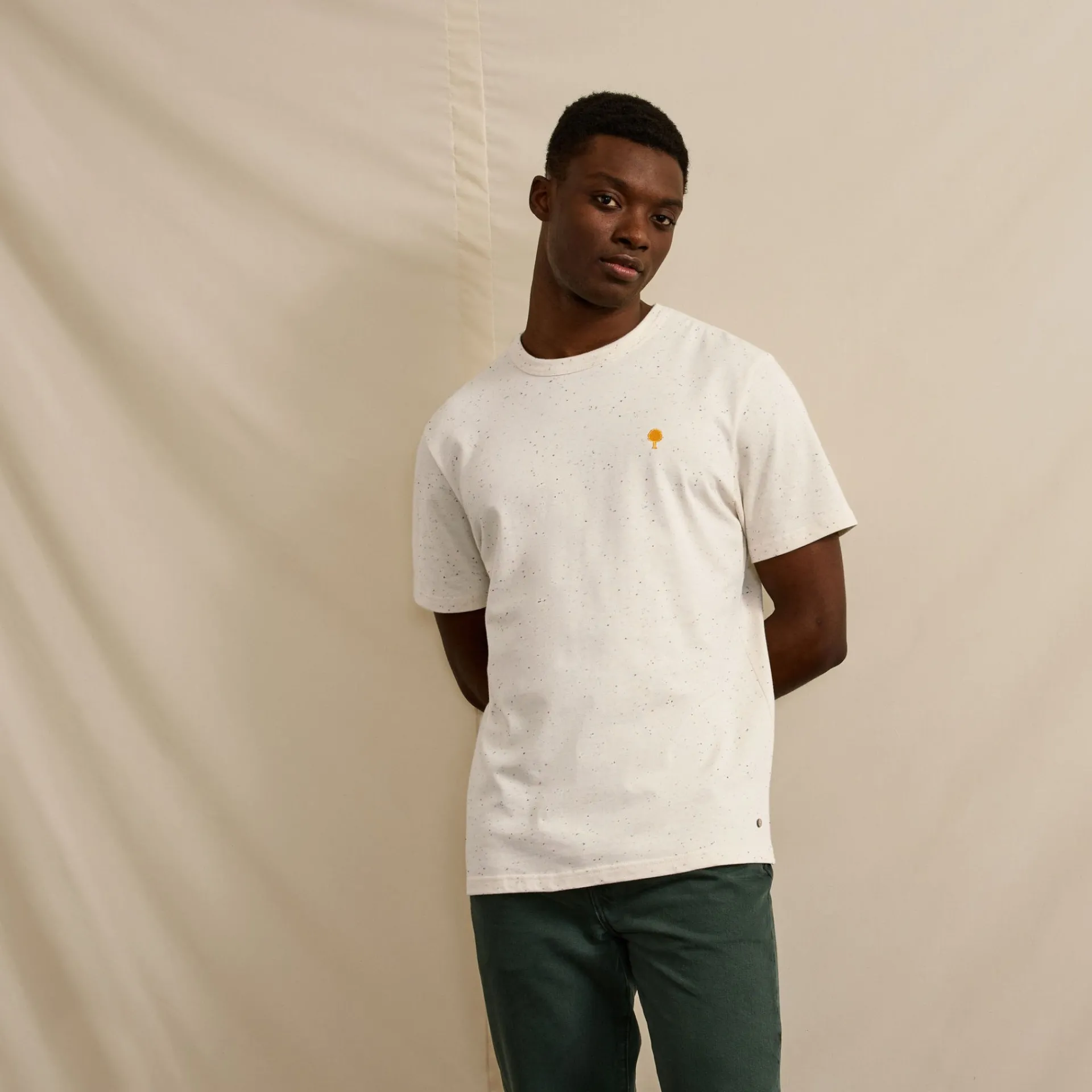 Discount FAGUO T-shirt col rond écru & multicolore