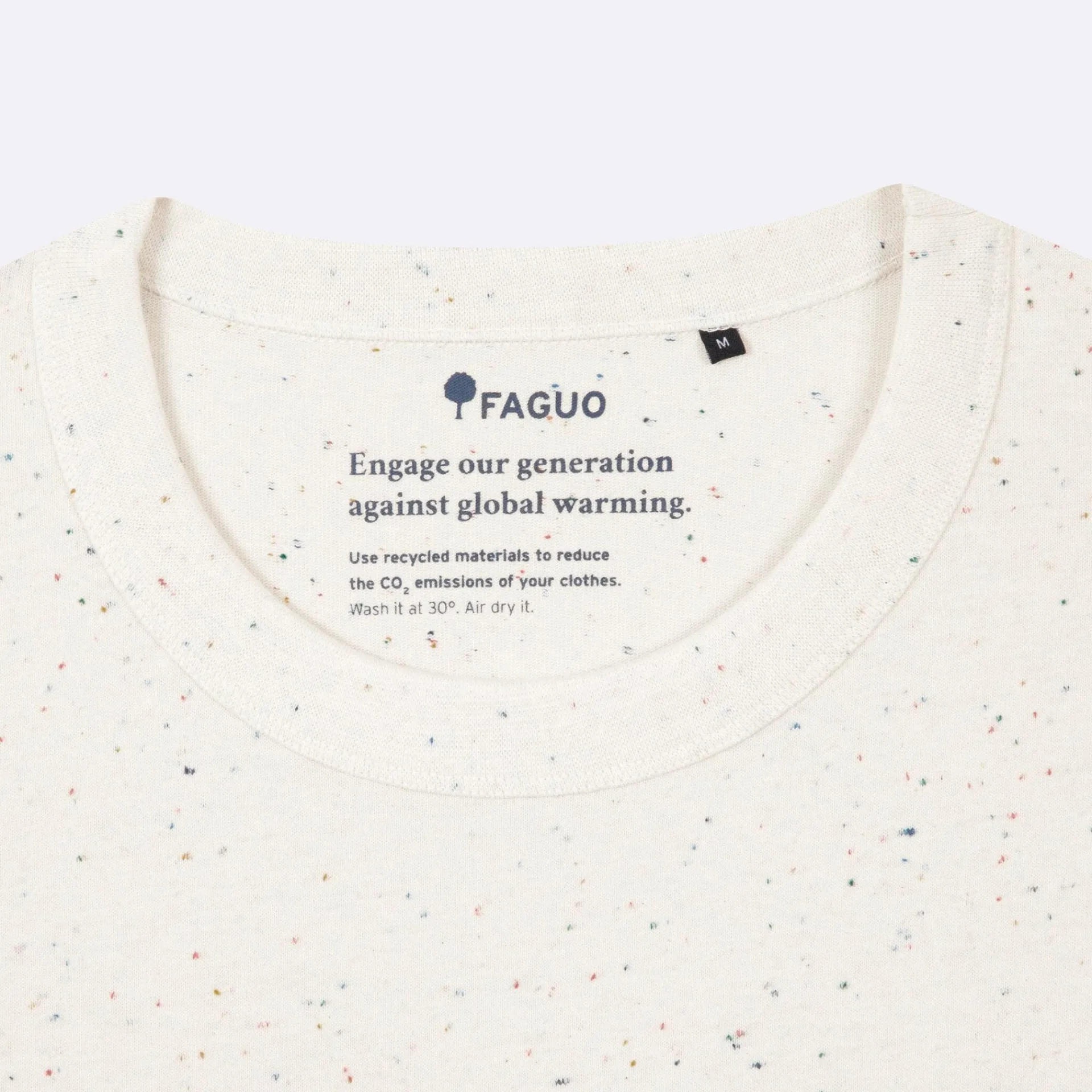 Discount FAGUO T-shirt col rond écru & multicolore