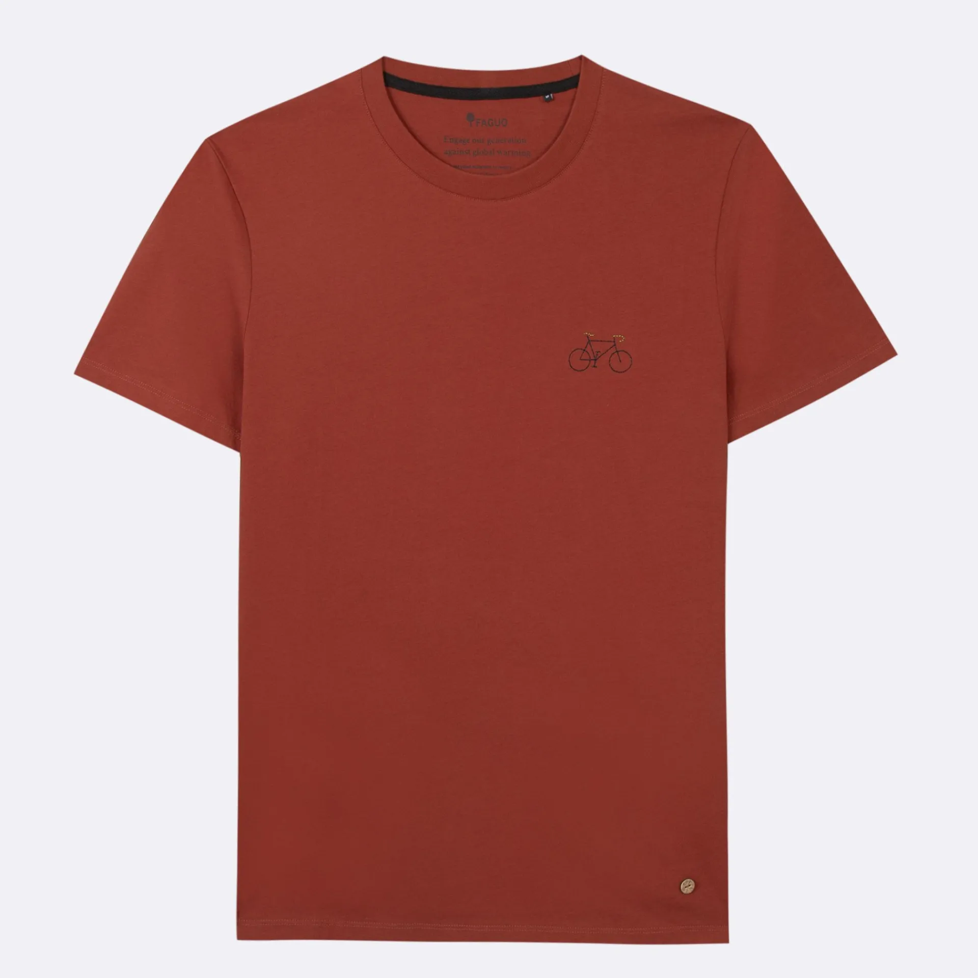 Hot FAGUO T-shirt col rond rouge