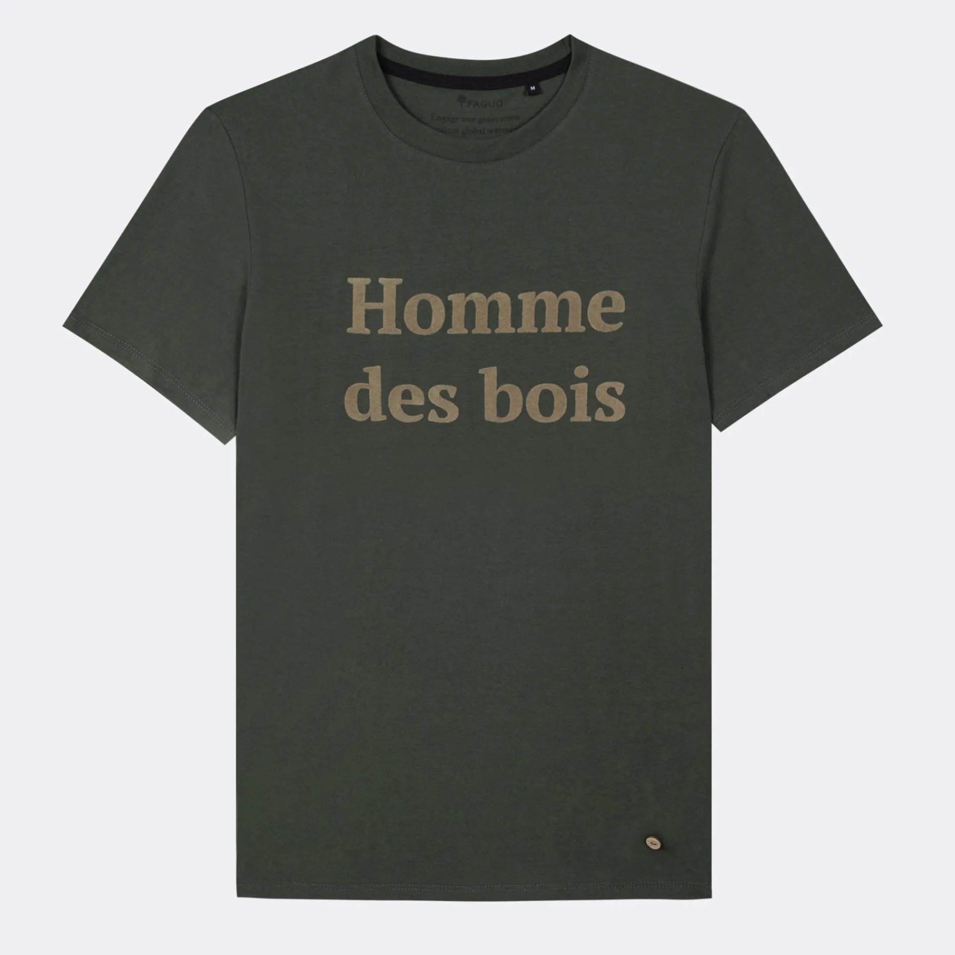 Flash Sale FAGUO T-shirt col rond vert foncé Homme des bois