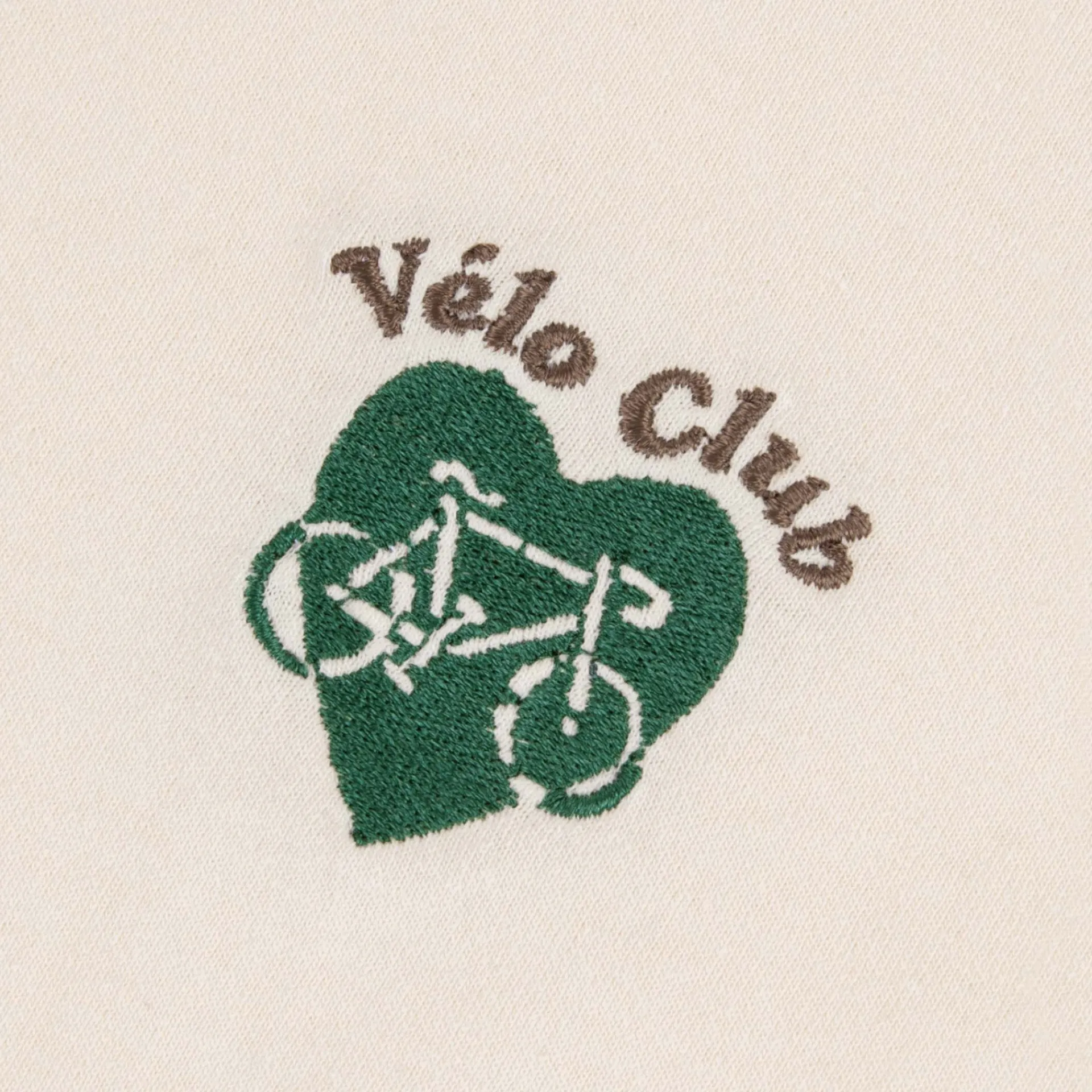 Cheap FAGUO T-shirt écru broderie vélo multicolore