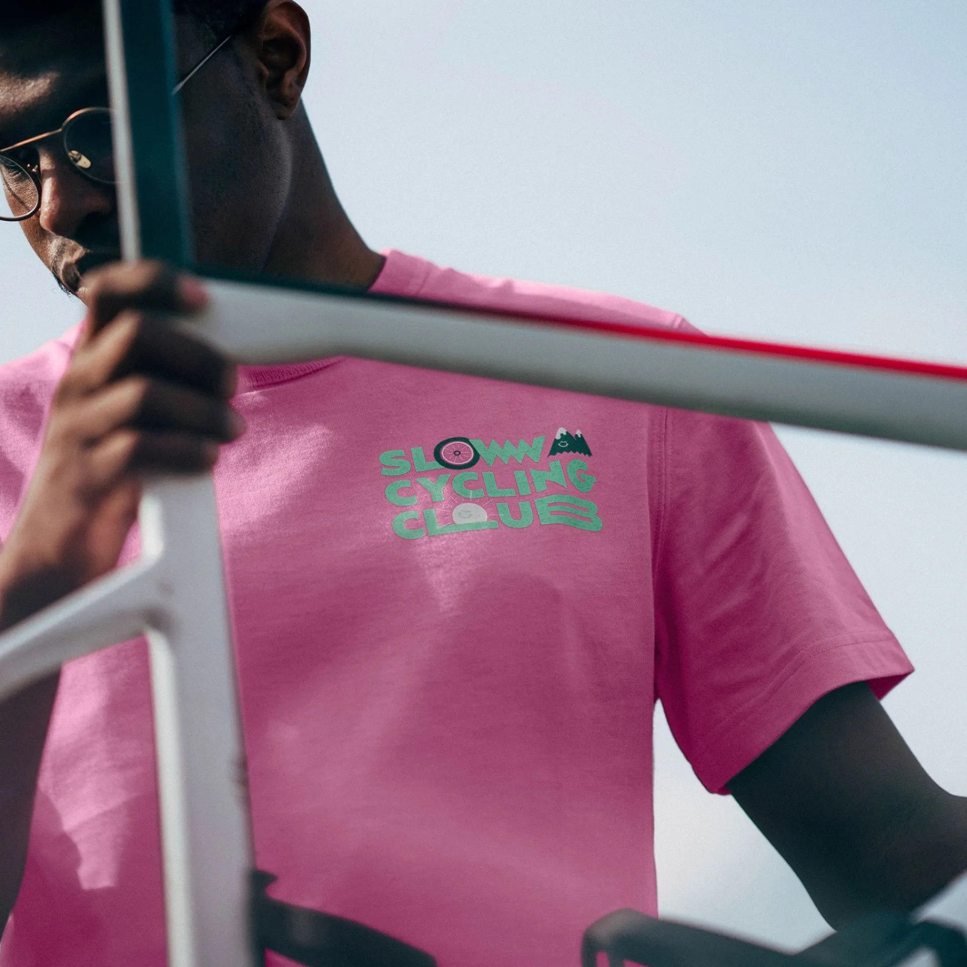 Discount FAGUO T-shirt rose Café du Cycliste