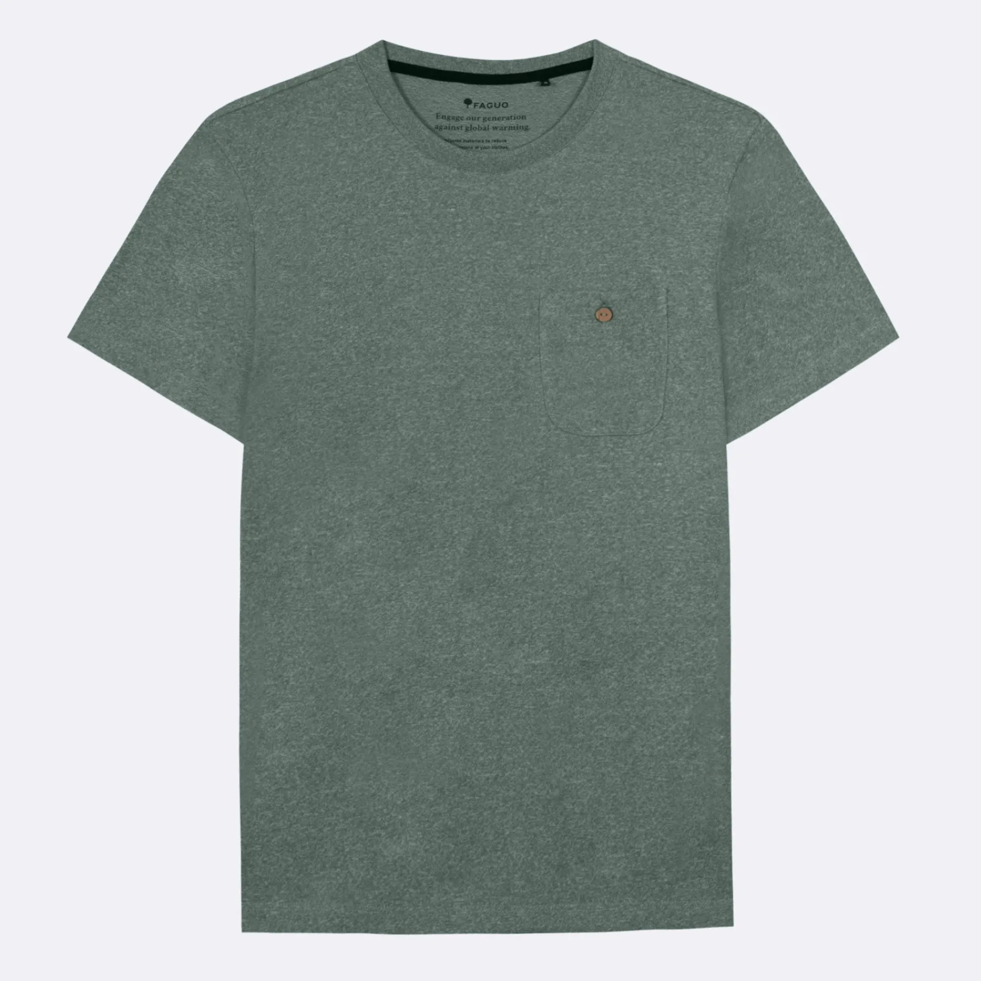 Best FAGUO T-shirt vert foncé col rond